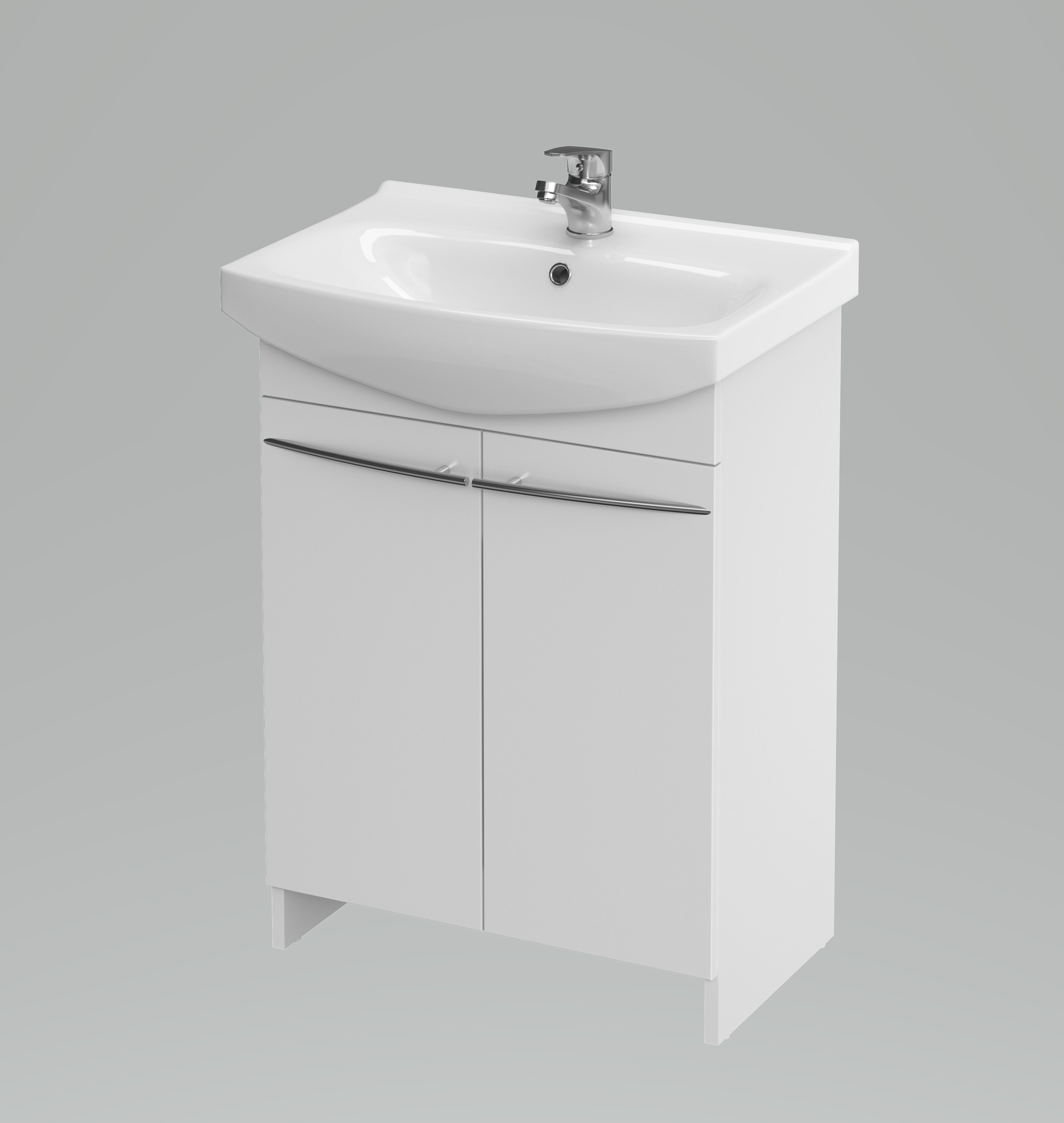 Zestaw Arsena szafka z umywalka Cersania 60 biala dsm - Bricomarche.pl