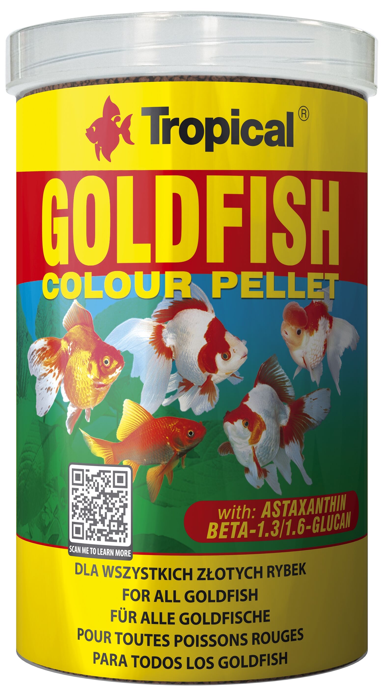 Pokarm dla złotych rybek goldFish Colour Pellet 1000 ml / 360 g