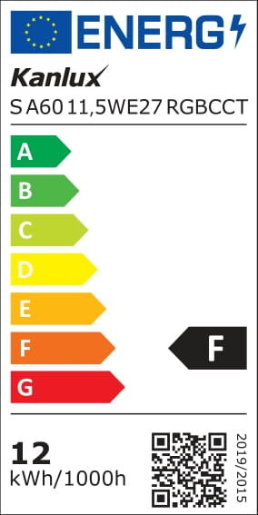Żarówka LED S Wi-FI ściemnialna S A60 11,5 W E27 RGBCCT