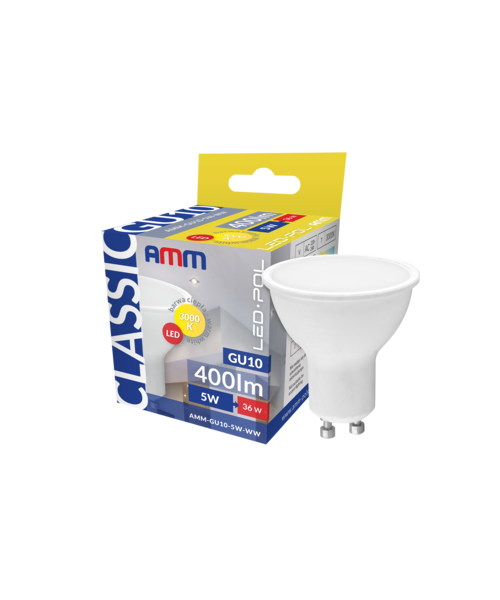 Żarówka LED AMM-GU10-5W-WW