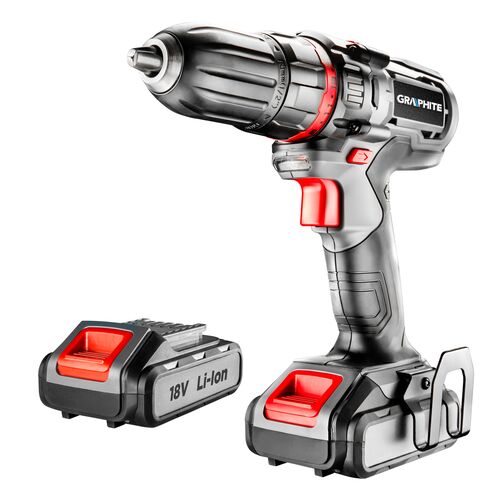 Wiertarko - wkrętarka akumulatorowa 2 x 18 V, Li-Ion / 2,0 Ah, walizka GRAPHITE