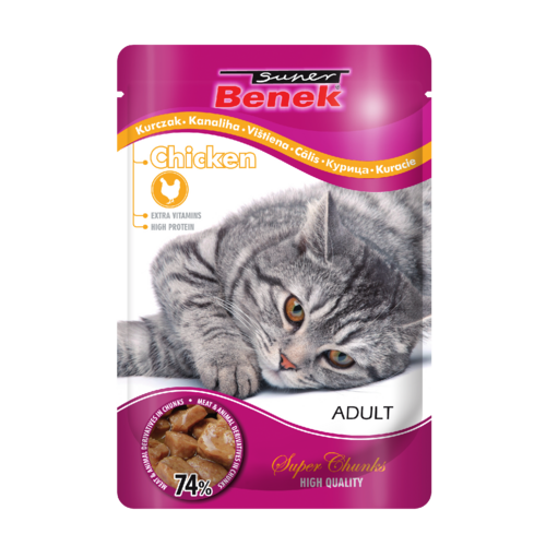 Saszetka dla dorosłego kota kurczak w sosie 100 g Benek