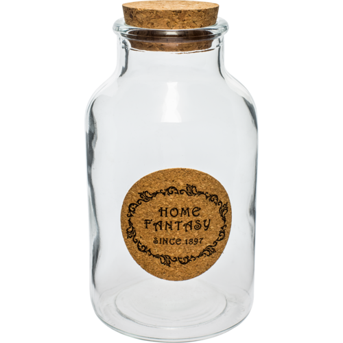 Słoik Domowe Fantazje 500 ml z korkiem naturalnym