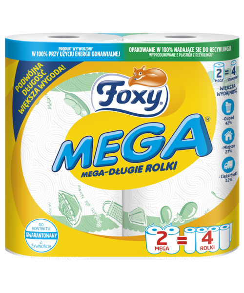 Ręczniki kuchenne MEGA 2 rolki Foxy