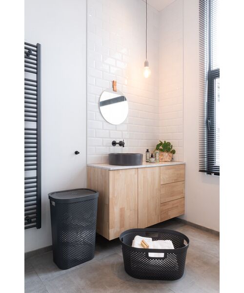 Kosz na bieliznę Infinity RECYCLED 60 l ciemny szary