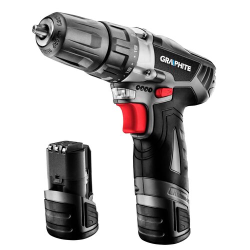 Wiertarko - wkrętarka akumulatorowa 2 x 10,8 V, Li-Ion / 1,5 Ah, torba GRAPHITE