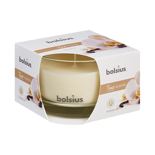 Świeca zapachowa w szkle 63/90 True Scents Wanilia Bolsius