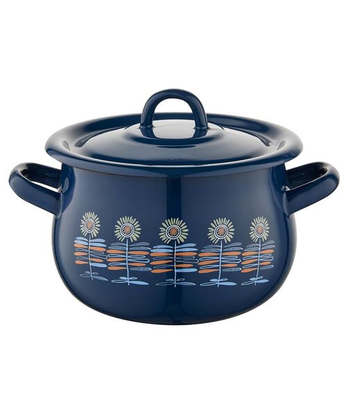 Garnek emaliowany baryłka z pokrywką Polino 22 cm 4,75 l