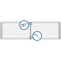 Brama dwuskrzydłowa 3D ocynk 400 x 120 cm komplet Polbram