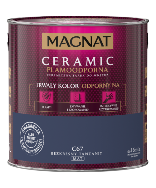 Farba ceramiczna MAGNAT Ceramic bezkres tanzanit C67 2,5 l