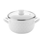 Garnek emaliowany Pyza Diamond z pokrywką 22 cm 5,3 l