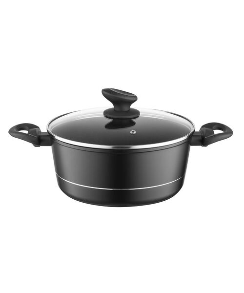 Garnek aluminiowy Delux z pokrywką 24 cm 4 l