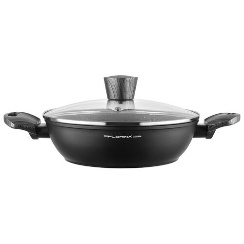 Garnek aluminiowy niski Bono z pokrywką 24 cm 2,5 l