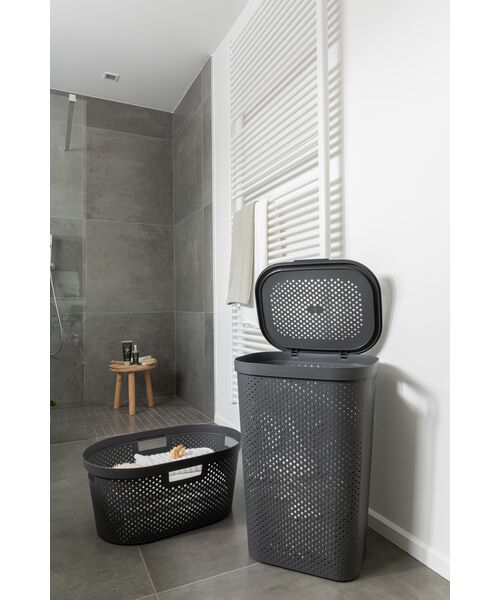 Kosz na bieliznę Infinity RECYCLED 60 l ciemny szary