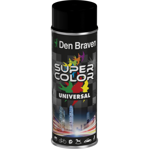 Lakier w aerozolu uniwersalny 400 ml czarny mat
