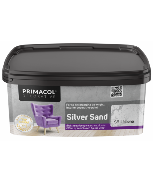 Farba dekoracyjna Silver Sand Lisbona S6 1 l Primacol Decorative