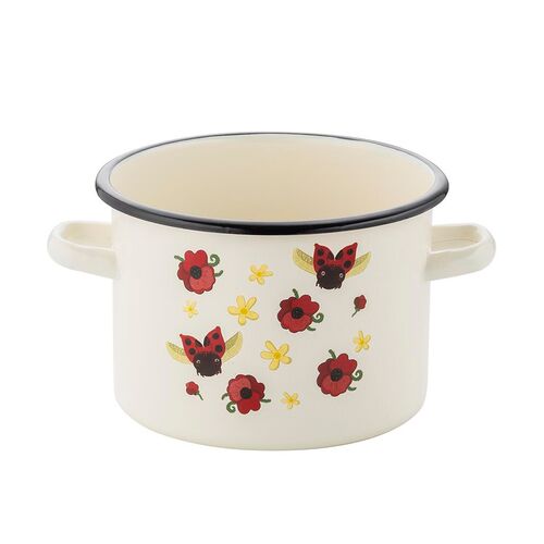 Garnek emaliowany prosty bez pokrywki Biedronka 20 cm 4,5 l