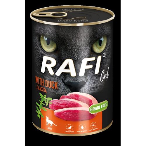 Karma mokra dla kotów RAFI z kaczką 400 g