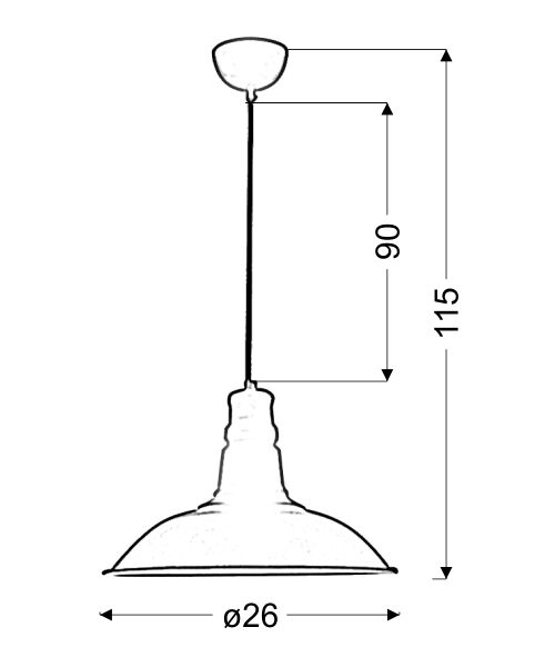 Lampa wisząca CONSUELA 26 1x60W E27 czarny CANDELLUX