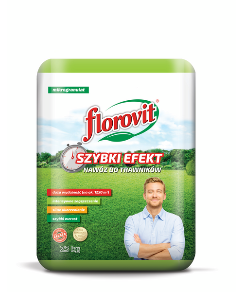 Nawóz do trawników Szybki Efekt 25 kg Florovit