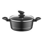 Garnek aluminiowy Delux z pokrywką 22 cm 3 l