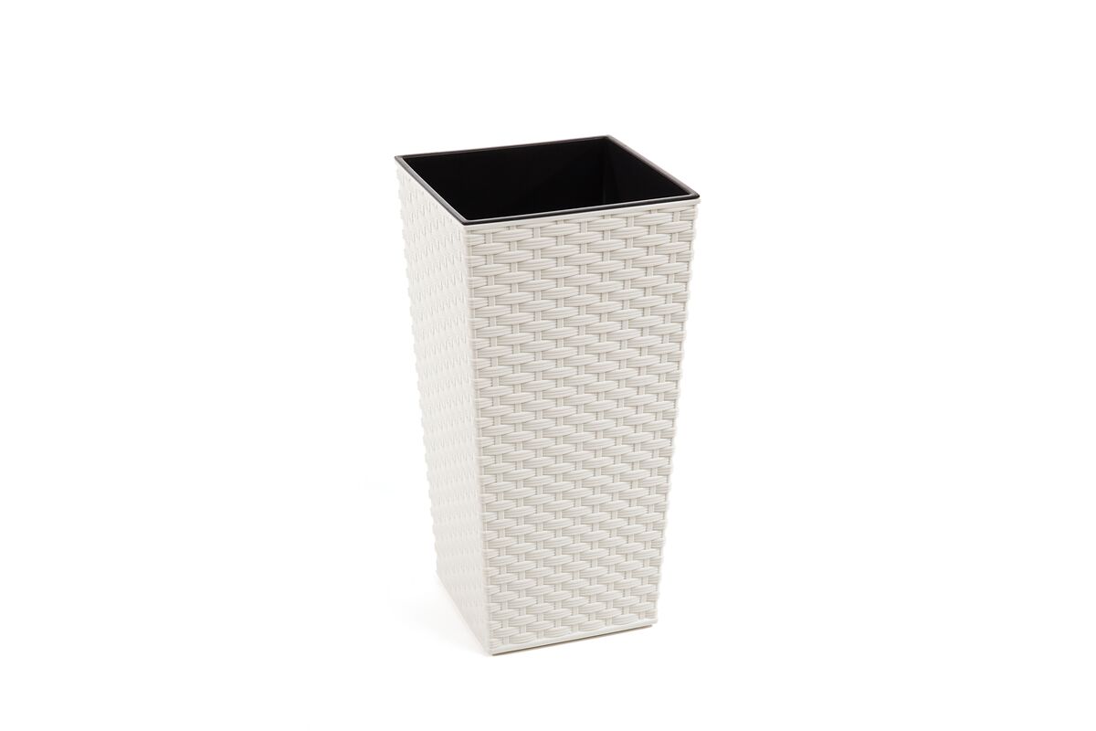 Vaso In Rattan Nero Lamela Finezja: Portavasi Da Interno 25x25x46 Cm – Design Creativo E Leggero
