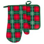 Zestaw łapka i rękawica kuchenna Jingle Bells mix wzorów