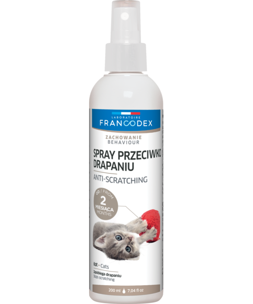 Spray przeciwko drapaniu przez kociaki i koty 200 ml FRANCODEX PL