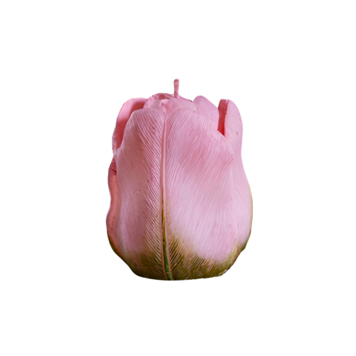 Świeca zapachowa tulipan 9 x 10 cm różowa