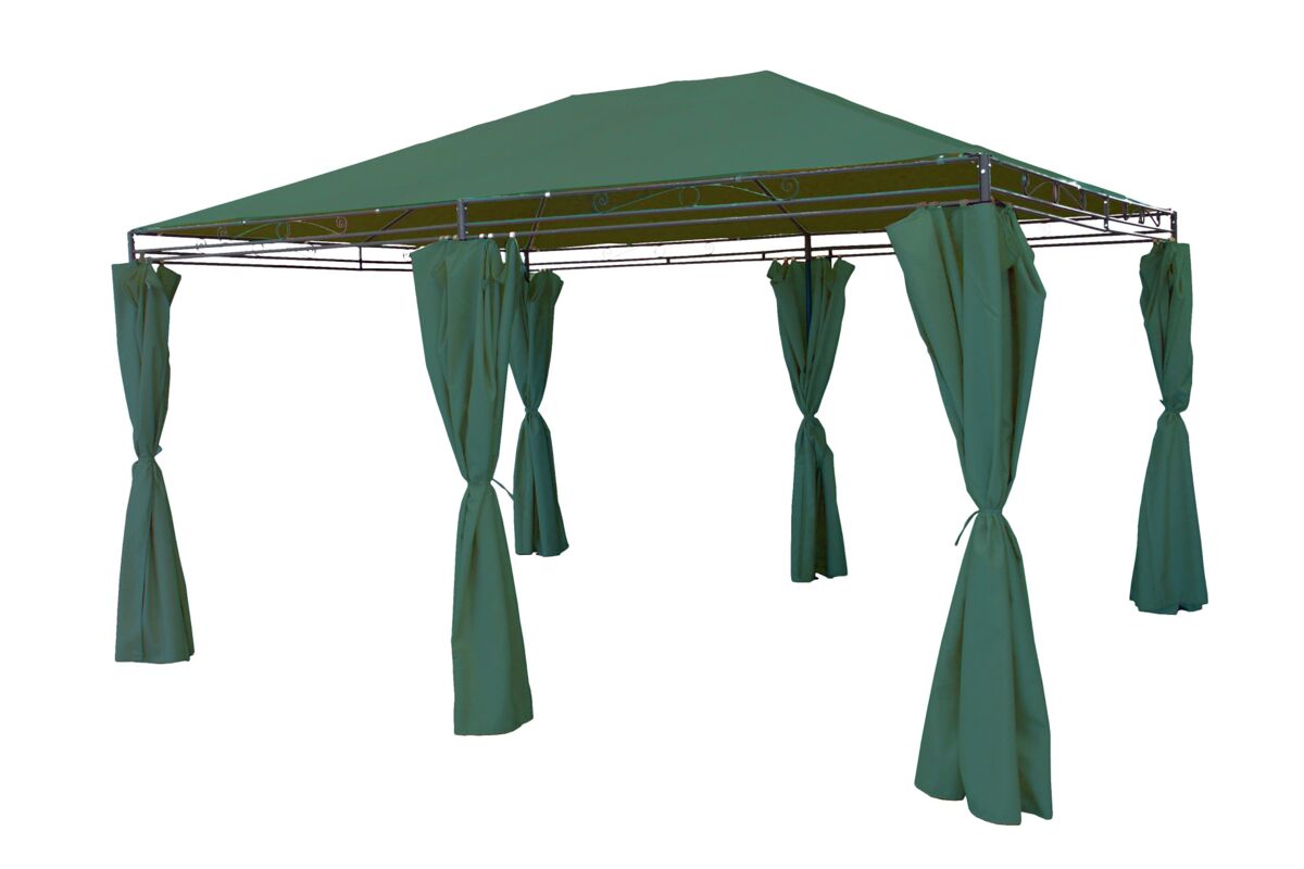 Pawilon poliestrowy ze ściankami zielony