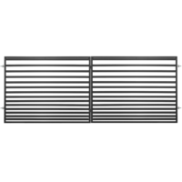 Brama dwuskrzydłowa Daniel ocynk czarny struktura 400 x 150 cm Polbram