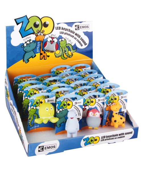 Brelok LED zwierzątka zoo mix