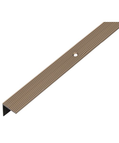 Listwa schodowa ALU brązowa 1000 x 21 x 21