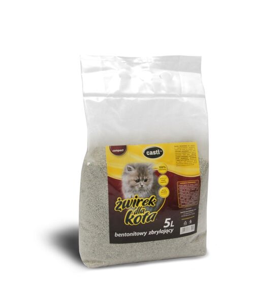 Żwirek bentonitowy compact zbrylający 5 l CASTI