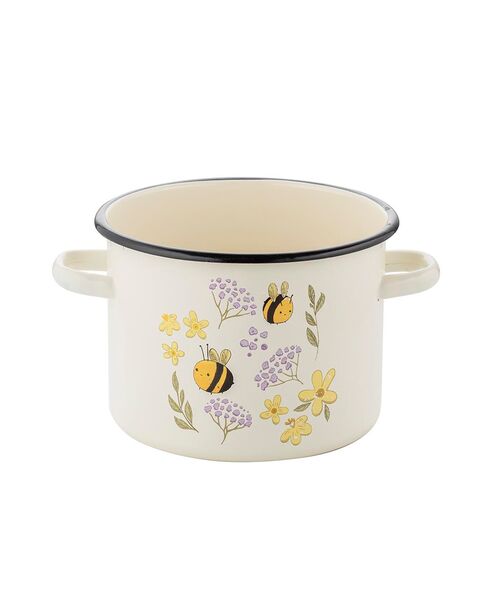 Garnek emaliowany prosty bez pokrywki Pszczoła 18 cm 3,2 l