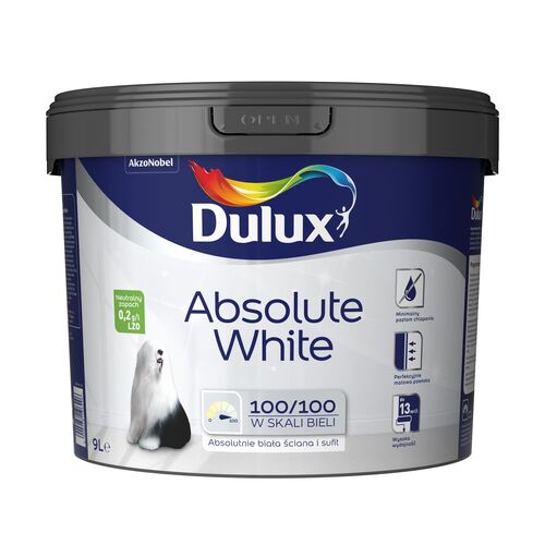 Farba akrylowa Dulux Absolute White 9 l Dulux