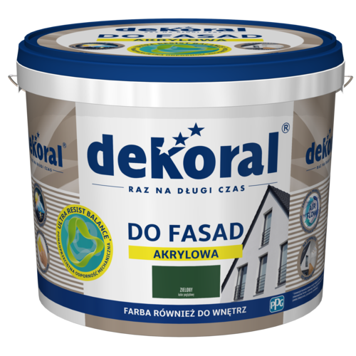 Akrylowa farba fasadowa Polinit zielony 5 l