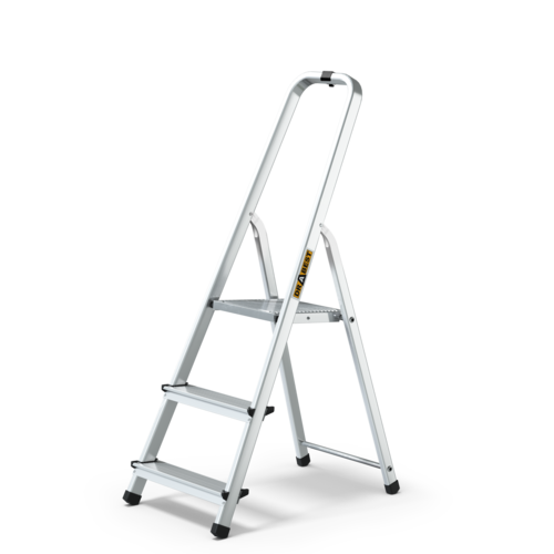 Drabina aluminiowa domowa 3 stopniowa 125 kg + haczyk DRABEST