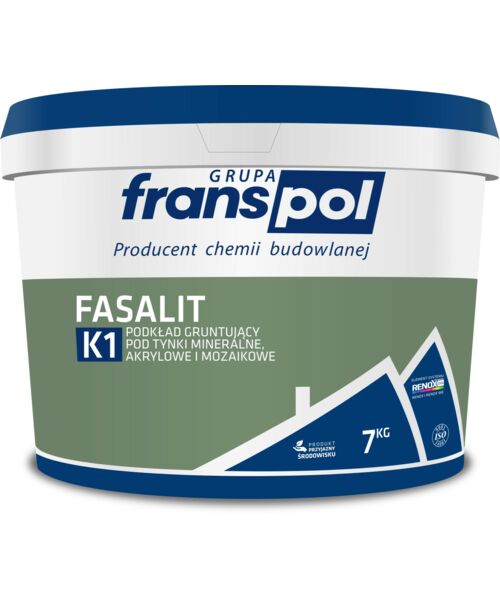 Fasalit K1 grunt pod tynk mineralny, akrylowy i mozaikowy 7 kg Franspol
