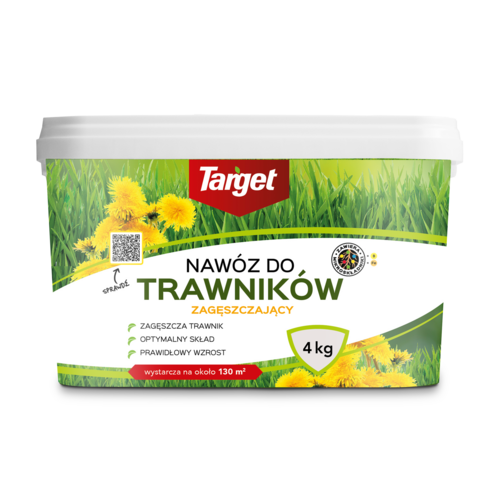 Nawóz granulowany do trawników zagęszczający i wypierający chwasty 4 kg Target