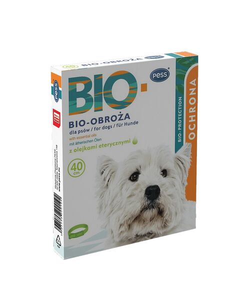 Obroża BIO z naturalnymi olejkami dla psów 40 cm zielona PESS
