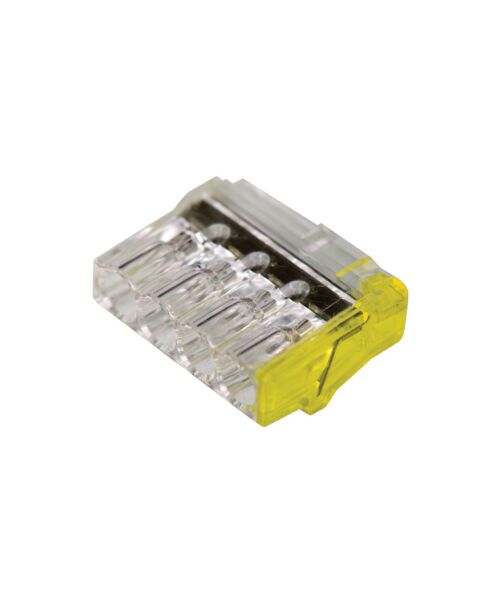 Złączka samozaciskowa 4-krotna bezgwintowa 2,5 mm² 5 sztuk Duwi