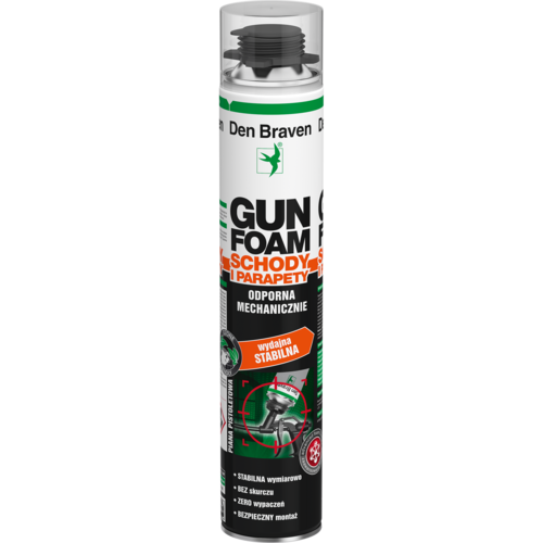 Pianka pistoletowa GUN FOAM do schodów i parapetów 750 ml Den Braven