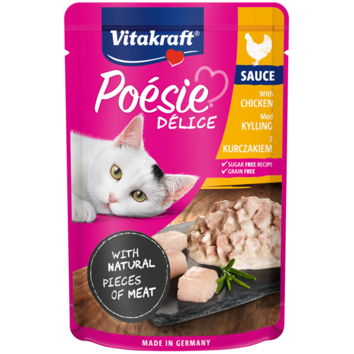 Karma dla kotów Poesie Deli Sauce z kurczakiem 85 g Vitakraft