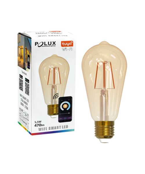 Żarówka filament smart LED Wi-Fi E27 5,5 W Amber