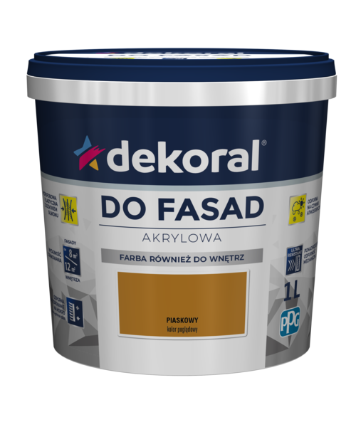 Akrylowa farba fasadowa Polinit piaskowy 1 l