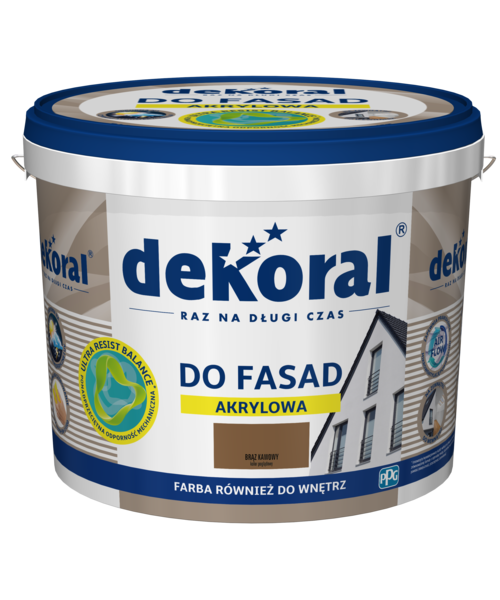 Akrylowa farba fasadowa Polinit brązowy 5 l