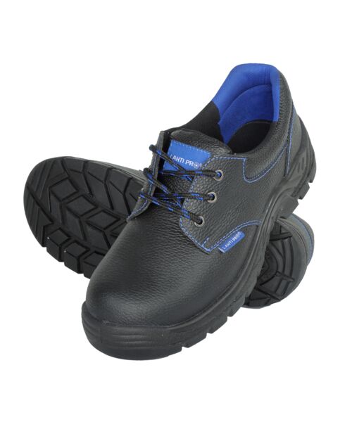 Półbuty obuwie bezpieczne LAHTI PRO skórzane czarno niebieskie 45