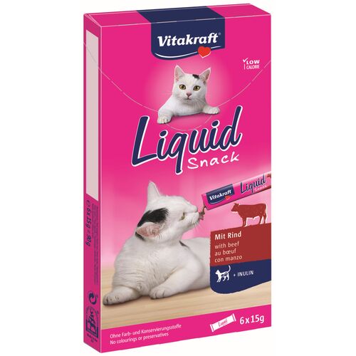 Przysmak dla kota Cat Liquid Snack 6 sztuk wołowina/inulina Vitakraft
