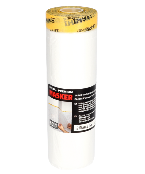 Taśma malarska z folią Masker Washi 210 cm x 15 m